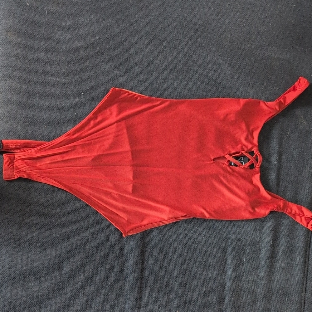 Elegant Red Bodysuit